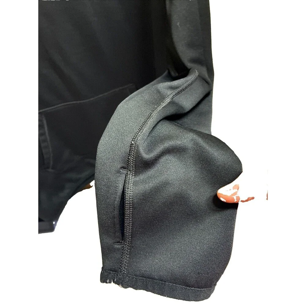 Black w/ White Swoosh  Nike  Hoodie. Pullover   Dri Fit   Women’s L